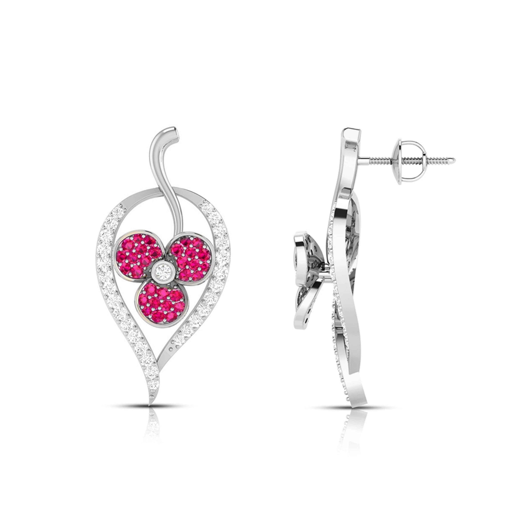 Jewelove™ Earrings Designer Platinum with Diamond Earrings for Women JL PT E NL8579