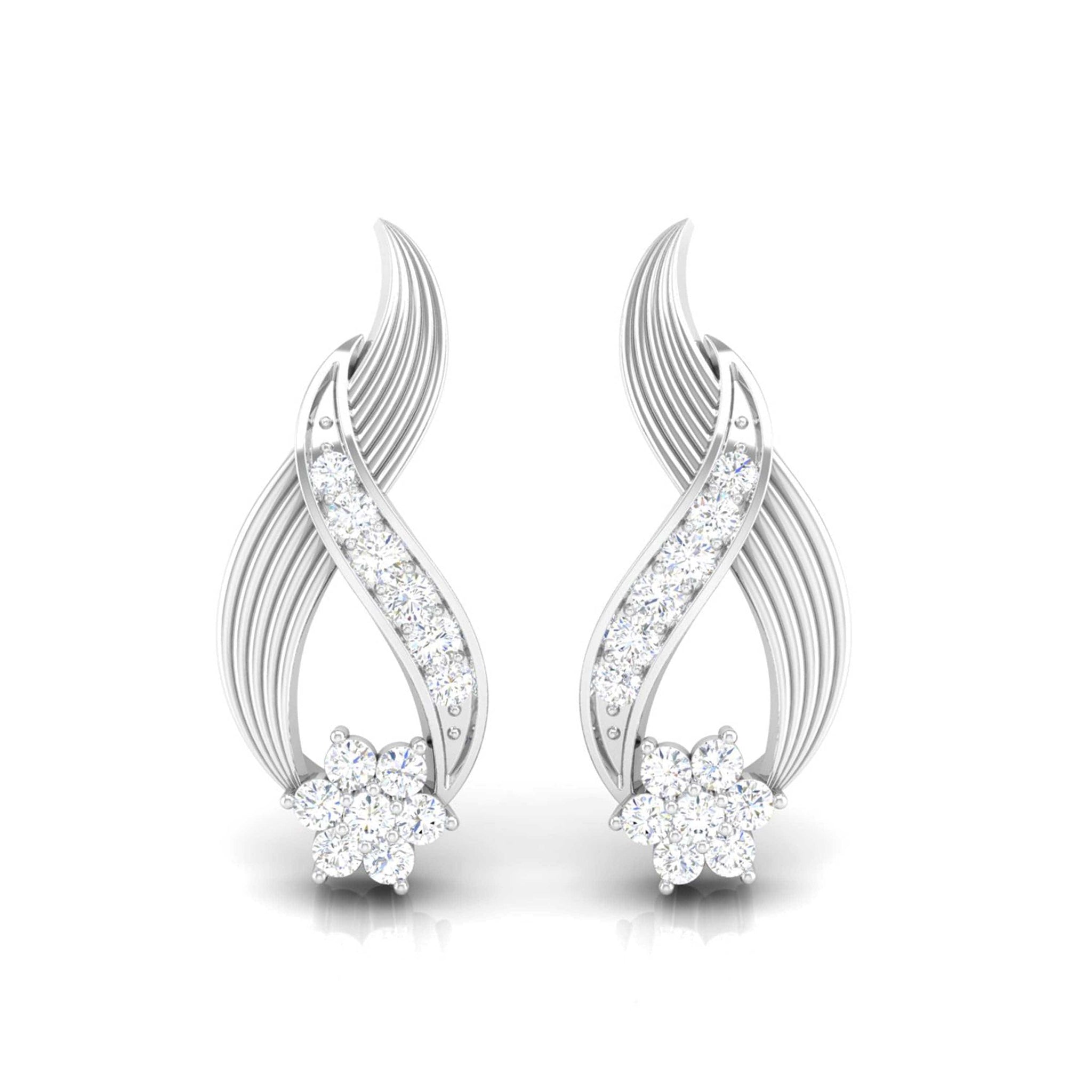 Jewelove™ Pendants & Earrings Designer Platinum with Diamond Pendant Set JL PT P BT 81-D