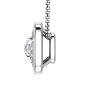 Jewelove™ Pendants Women's Band only / VS J Designer Platinum with Diamond Solitaire Pendant JL PT PF RD 107