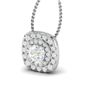 Jewelove™ Pendants Women's Band only / VS J Designer Platinum with Diamond Solitaire Pendant JL PT PF RD 107