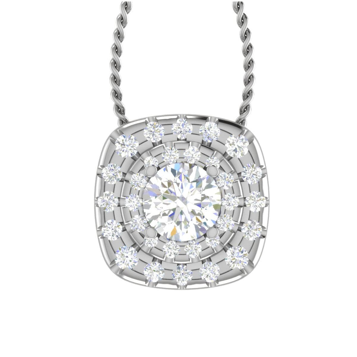 Jewelove™ Pendants Women's Band only / VS J Designer Platinum with Diamond Solitaire Pendant JL PT PF RD 107