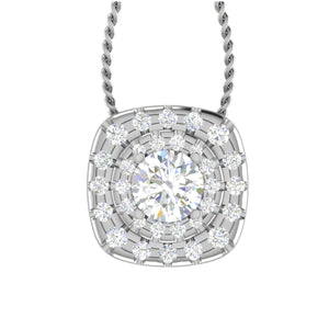 Jewelove™ Pendants Women's Band only / VS J Designer Platinum with Diamond Solitaire Pendant JL PT PF RD 107