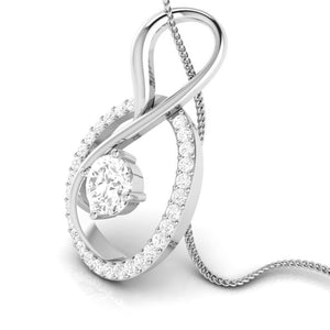 Jewelove™ Pendants & Earrings Designer Platinum with Diamond Solitaire Pendant Set for Women JL PT P NL8518