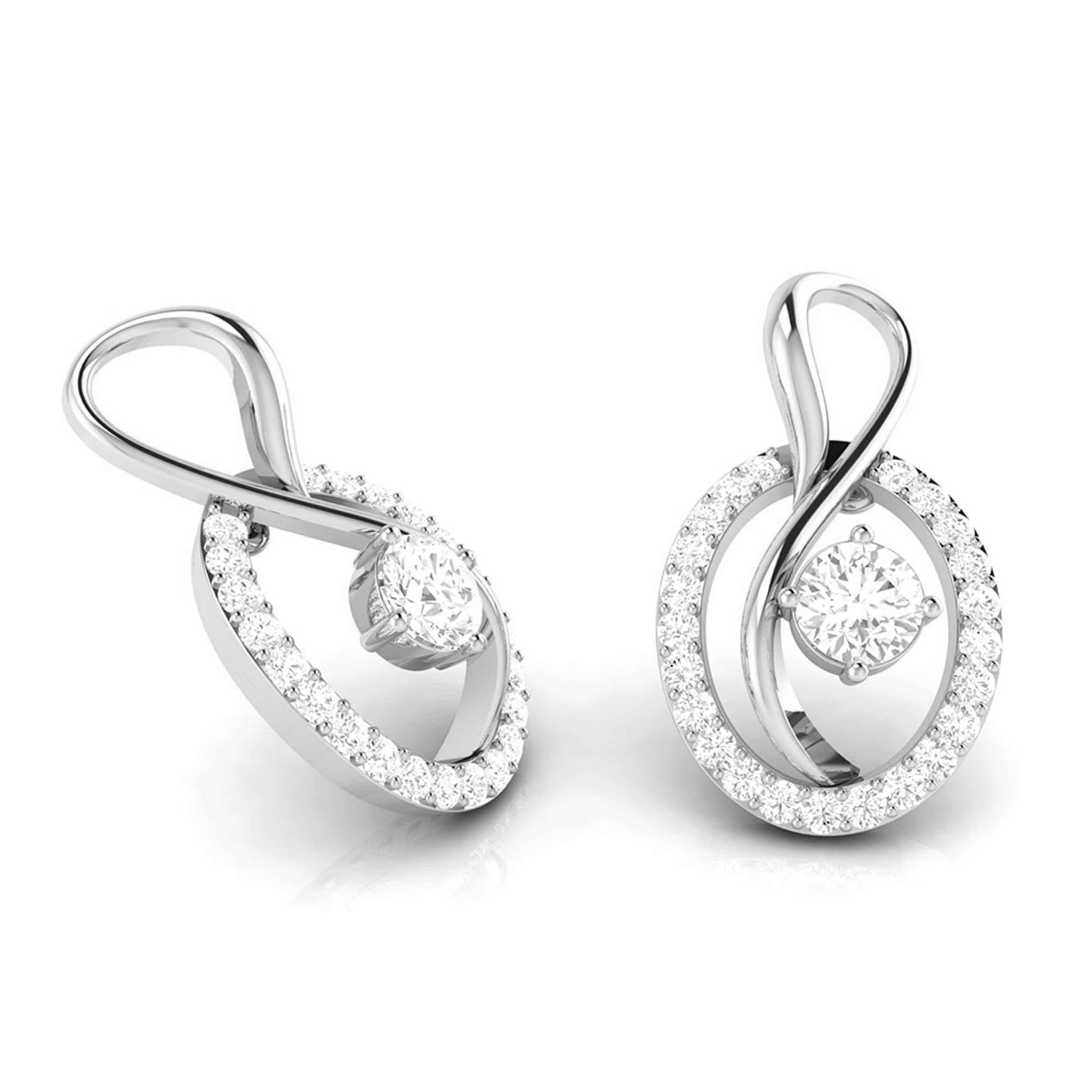 Jewelove™ Pendants & Earrings Designer Platinum with Diamond Solitaire Pendant Set for Women JL PT P NL8518