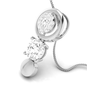 Jewelove™ Pendants & Earrings Designer Platinum with Diamond Solitaire Pendant Set for Women JL PT PE 78A