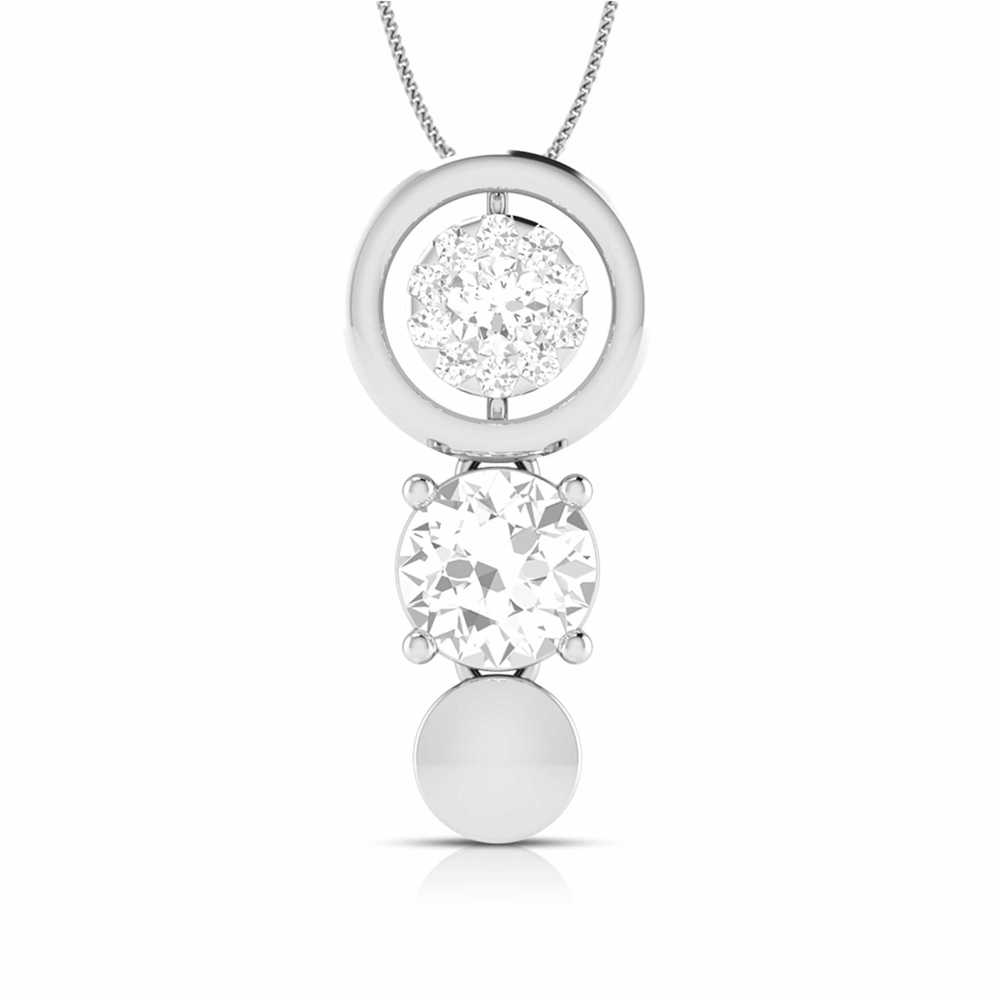 Jewelove™ Pendants & Earrings Pendant Designer Platinum with Diamond Solitaire Pendant Set for Women JL PT PE 78A