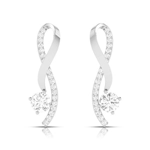 Jewelove™ Pendants & Earrings Designer Platinum with Diamond Solitaire Pendant Set for Women JL PT PE 79D