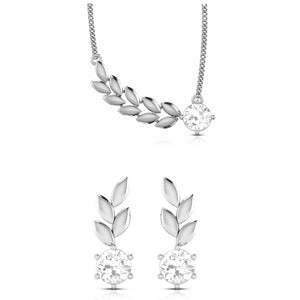 Jewelove™ Earrings Pendant Set Designer Platinum with Diamond Solitaire Pendant Set for Women JL PT PE 79H