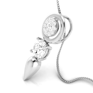 Jewelove™ Pendants & Earrings Designer Platinum with Diamond Solitaire Pendant Set JL PT PE 78E