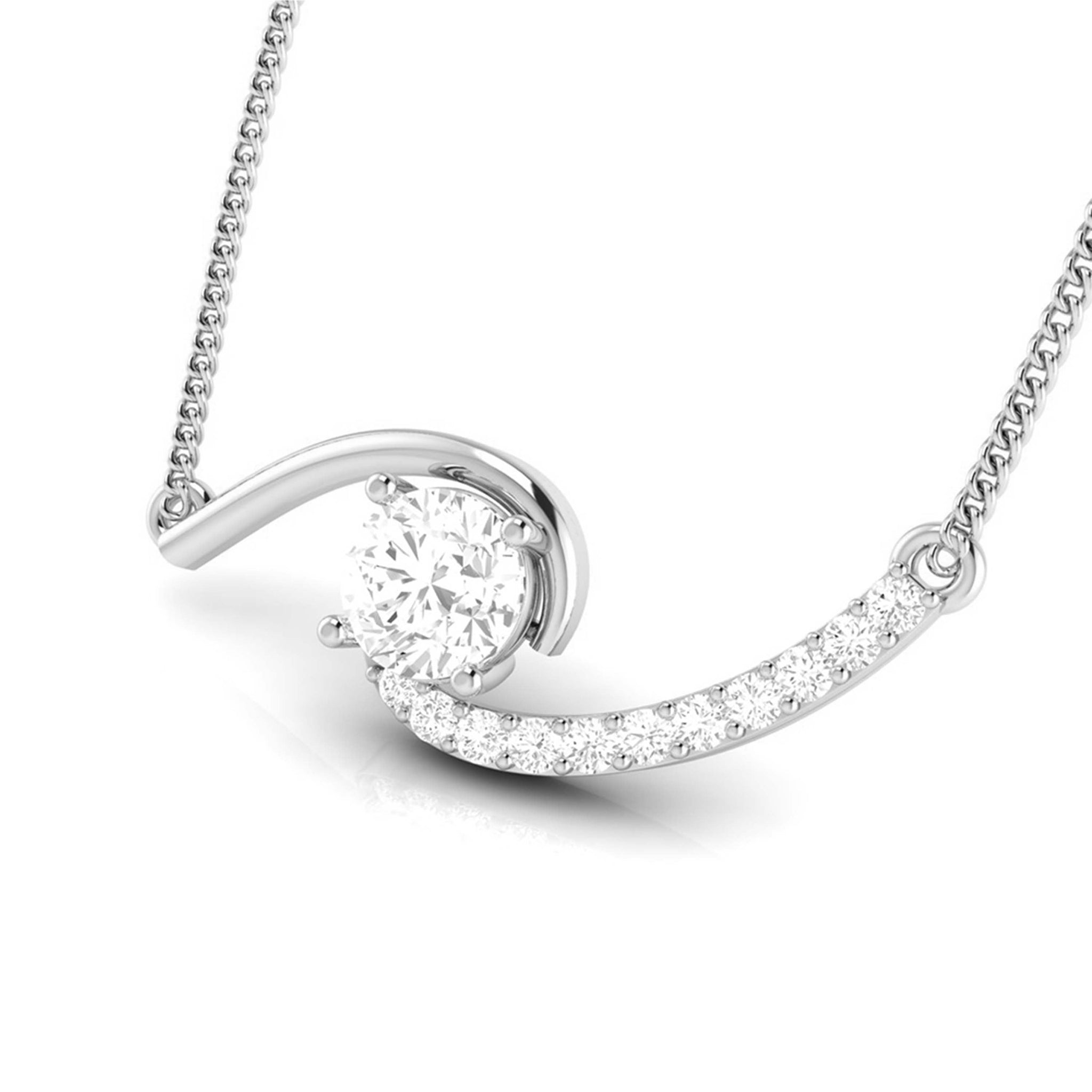 Jewelove™ Pendants & Earrings Designer Platinum with Diamond Solitaire Pendant Set JL PT PE 79B