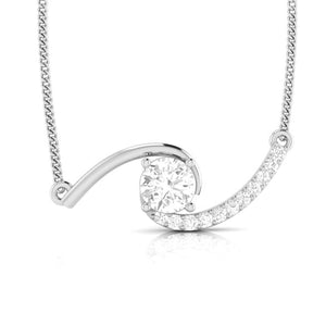 Jewelove™ Pendants & Earrings Pendant only Designer Platinum with Diamond Solitaire Pendant Set JL PT PE 79B