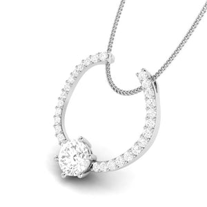 Jewelove™ Pendants & Earrings Designer Platinum with Diamond Solitaire Pendant Set JL PT PE 79F