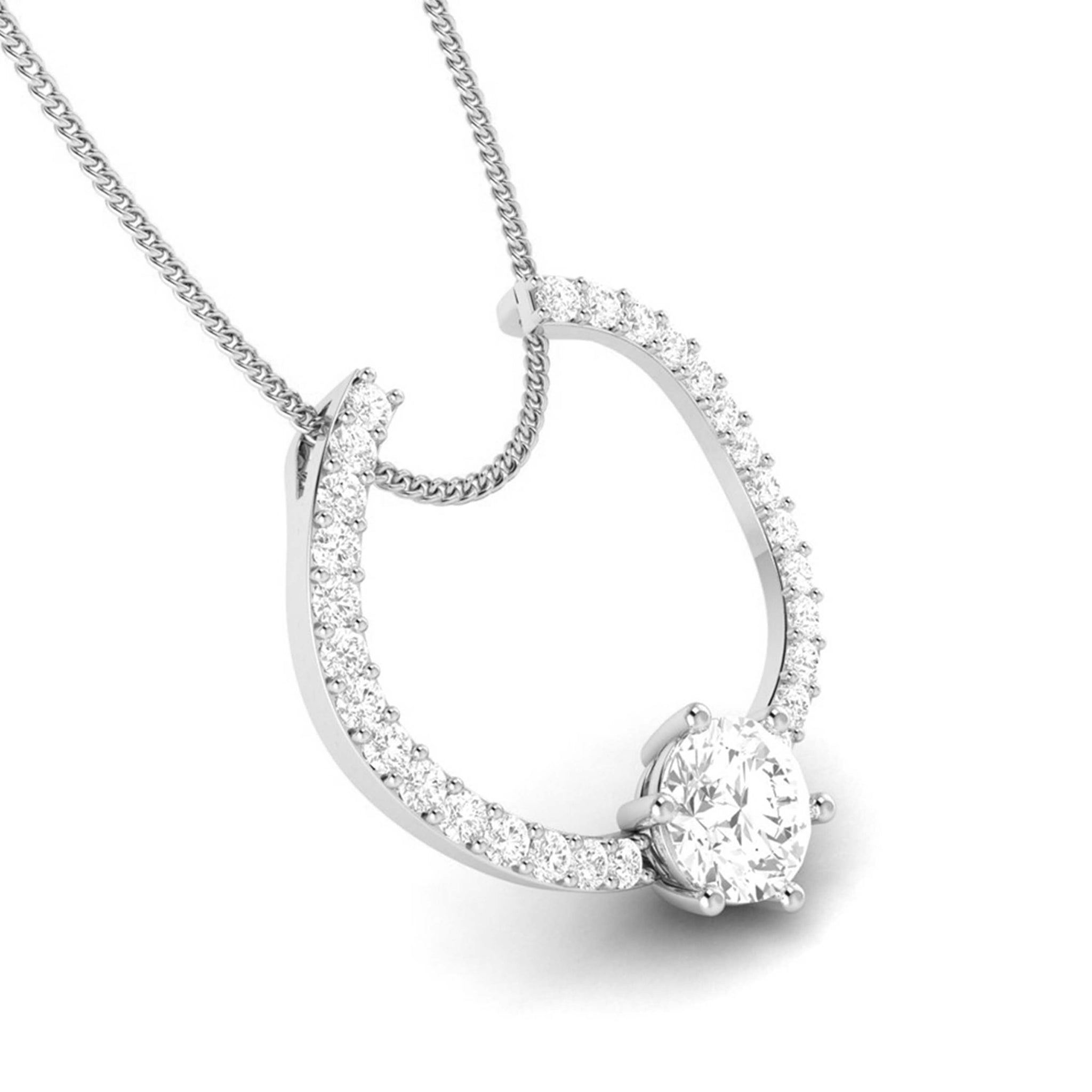 Jewelove™ Pendants & Earrings Designer Platinum with Diamond Solitaire Pendant Set JL PT PE 79F