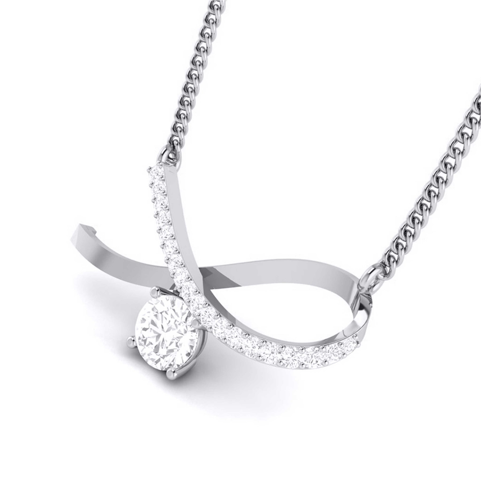 Jewelove™ Pendants & Earrings Designer Platinum with Diamond Solitaire Pendant Set JL PT PE 79G