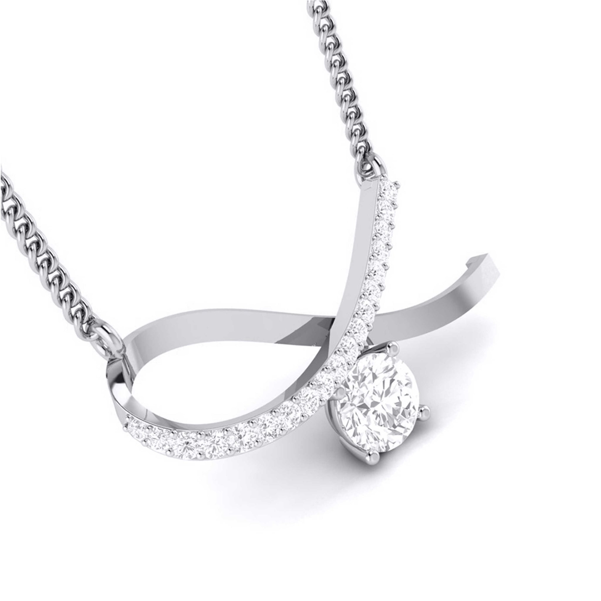 Jewelove™ Pendants & Earrings Designer Platinum with Diamond Solitaire Pendant Set JL PT PE 79G