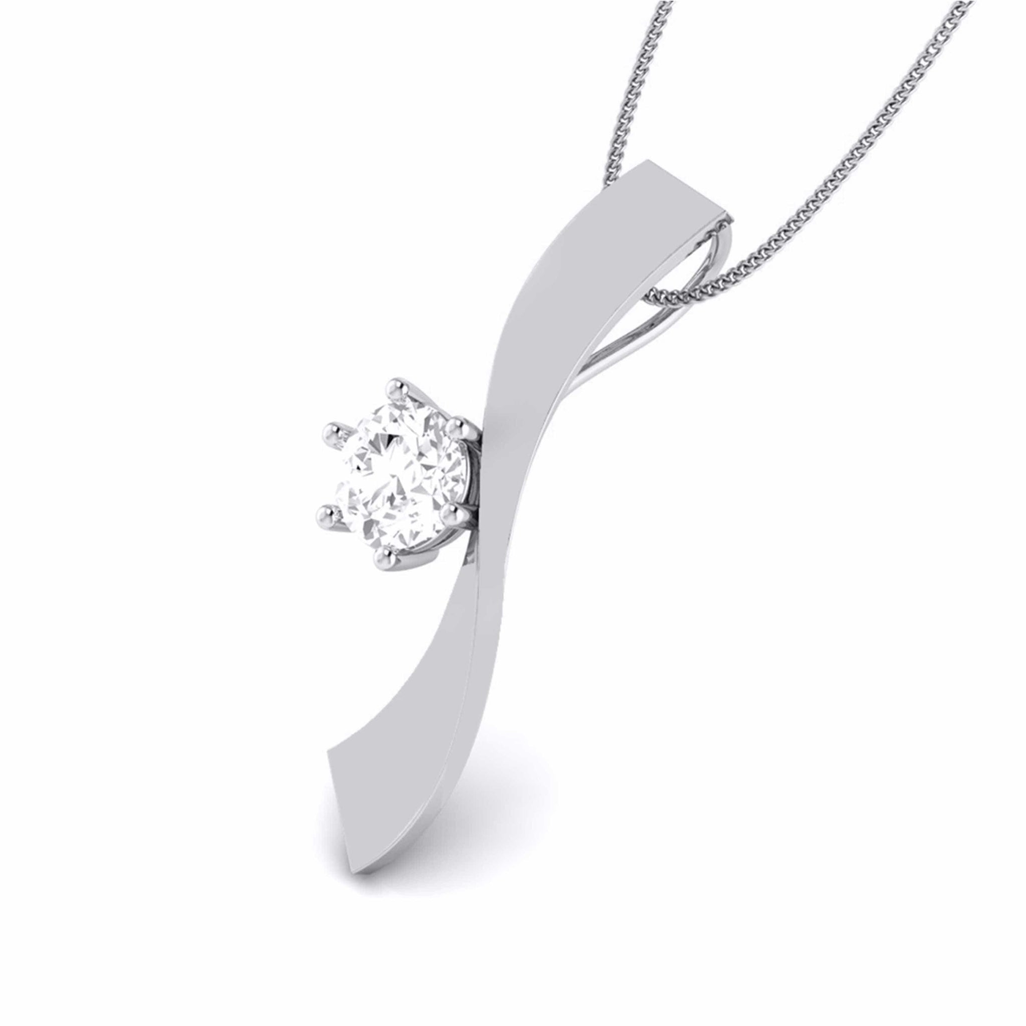 Jewelove™ Pendants & Earrings Designer Platinum with Solitaire Pendant Set for Women JL PT PE 77B