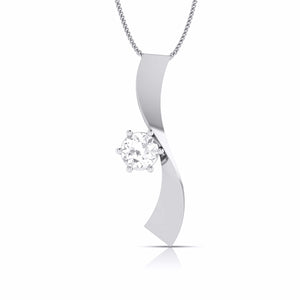 Jewelove™ Pendants & Earrings Pendant only Designer Platinum with Solitaire Pendant Set for Women JL PT PE 77B