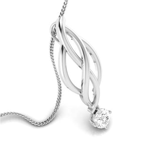 Jewelove™ Pendants & Earrings Designer Platinum with Solitaire Pendant Set for Women JL PT PE 77C