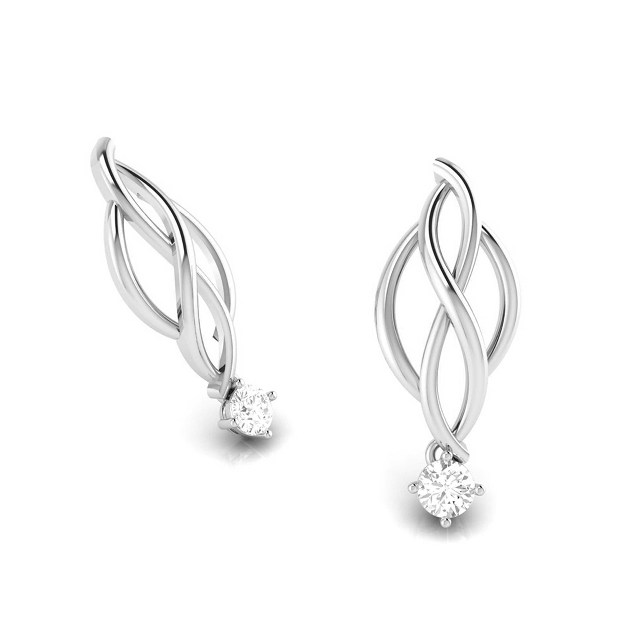 Jewelove™ Pendants & Earrings Designer Platinum with Solitaire Pendant Set for Women JL PT PE 77C