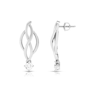 Jewelove™ Pendants & Earrings Designer Platinum with Solitaire Pendant Set for Women JL PT PE 77C