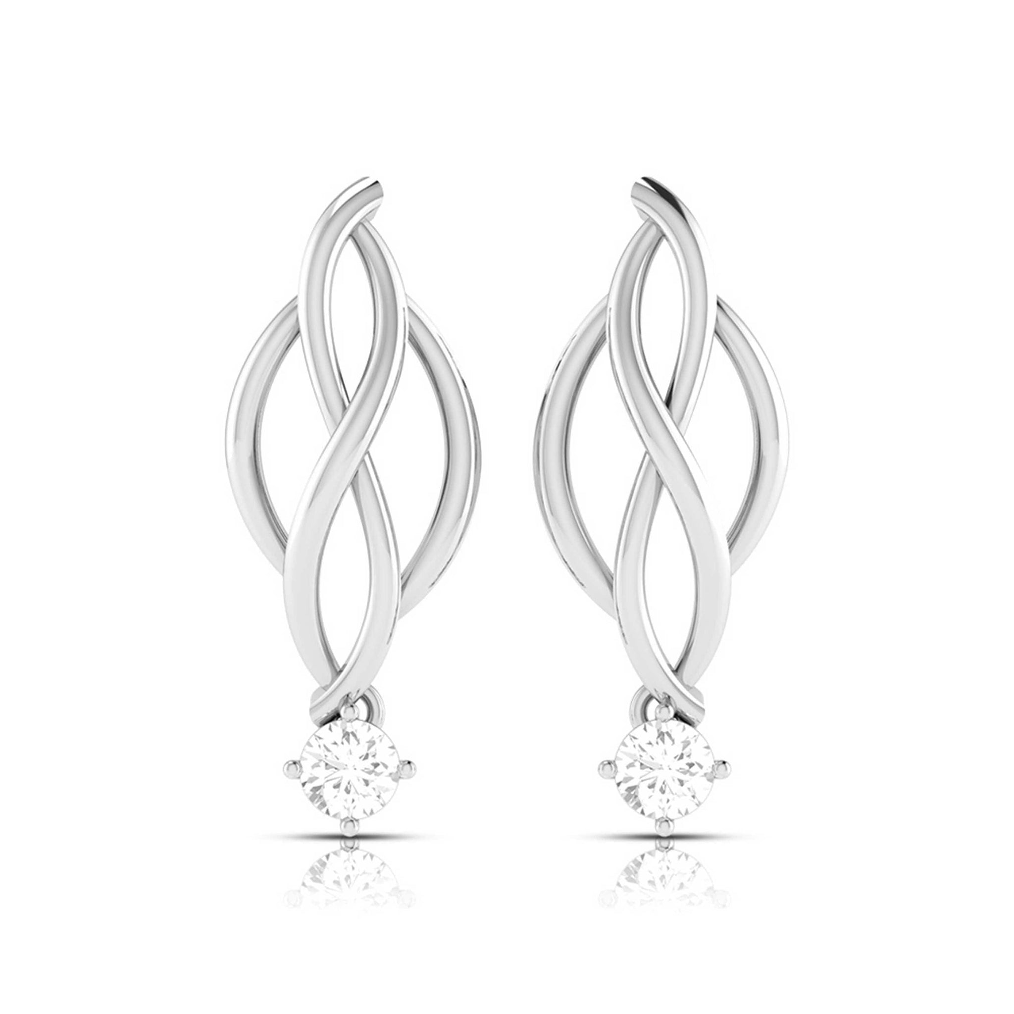 Jewelove™ Pendants & Earrings Earrings Designer Platinum with Solitaire Pendant Set for Women JL PT PE 77C