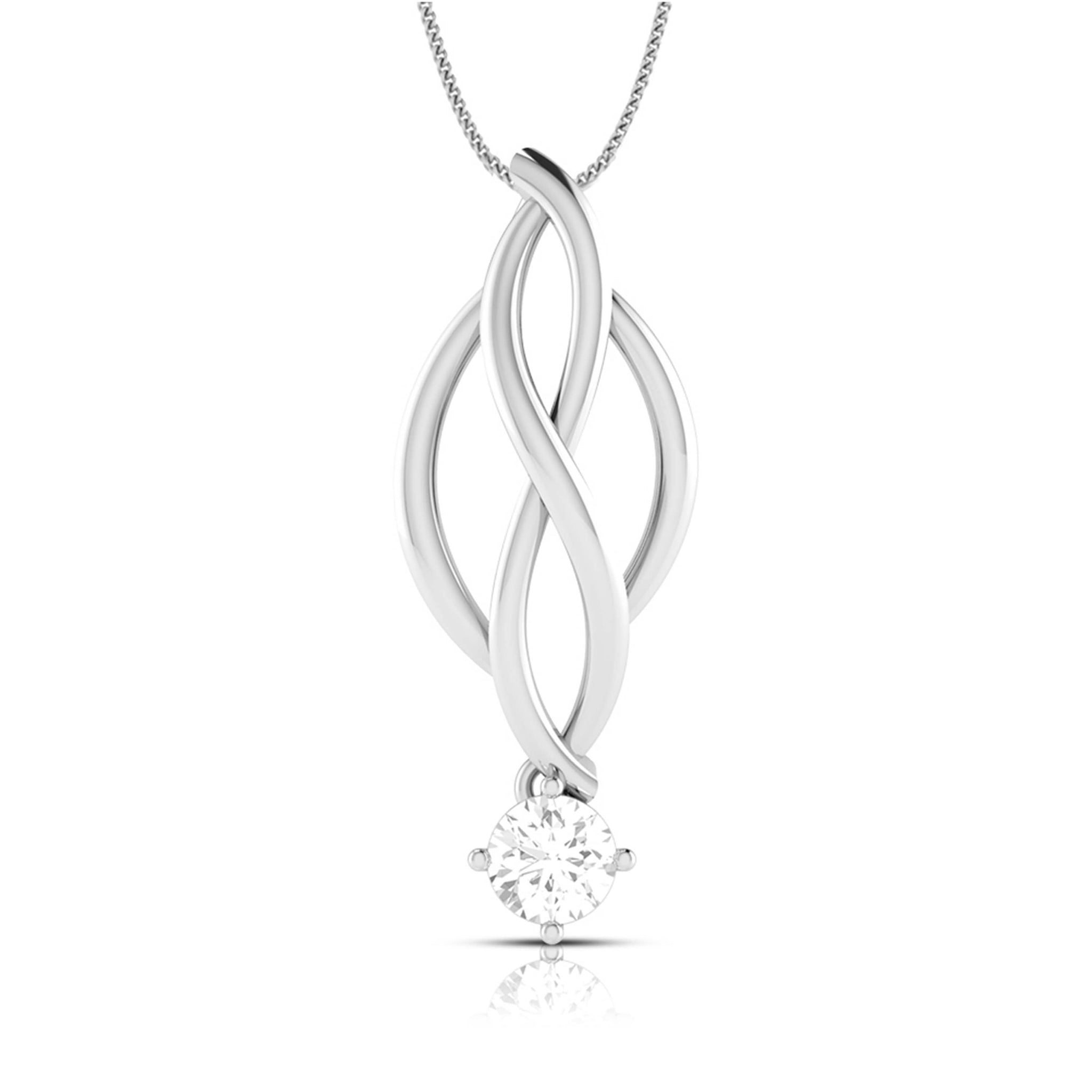 Jewelove™ Pendants & Earrings Pendant Designer Platinum with Solitaire Pendant Set for Women JL PT PE 77C