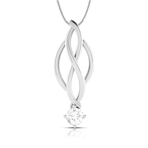 Jewelove™ Pendants & Earrings Pendant Designer Platinum with Solitaire Pendant Set for Women JL PT PE 77C