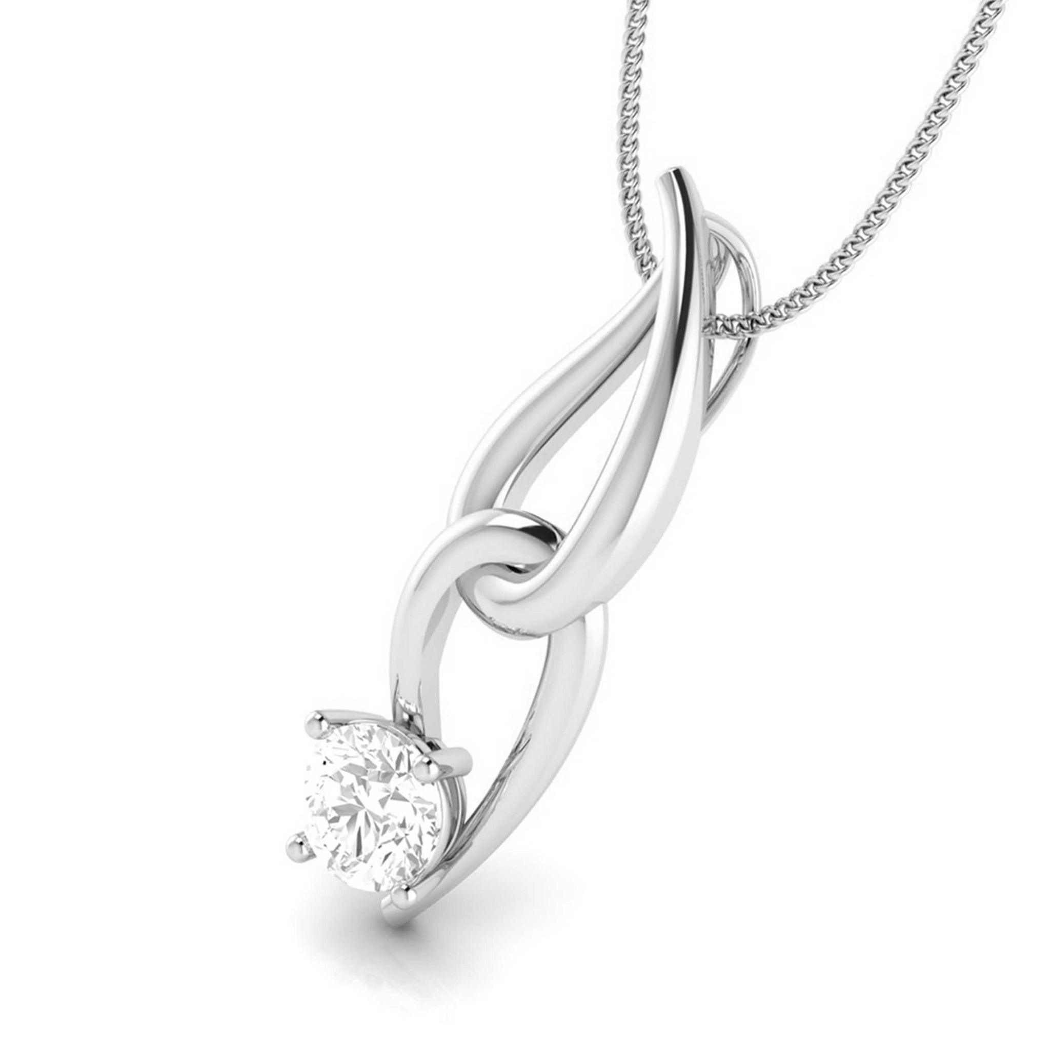 Jewelove™ Pendants & Earrings Designer Platinum with Solitaire Pendant Set for Women JL PT PE 77F