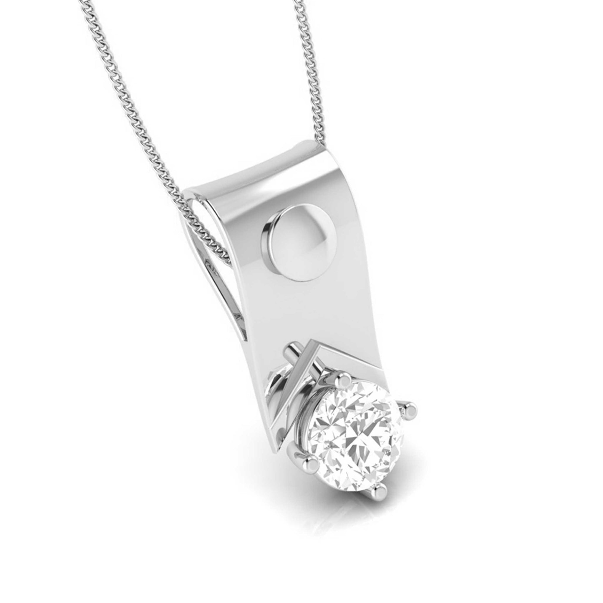 Jewelove™ Pendants & Earrings Designer Platinum with Solitaire Pendant Set for Women JL PT PE 78F