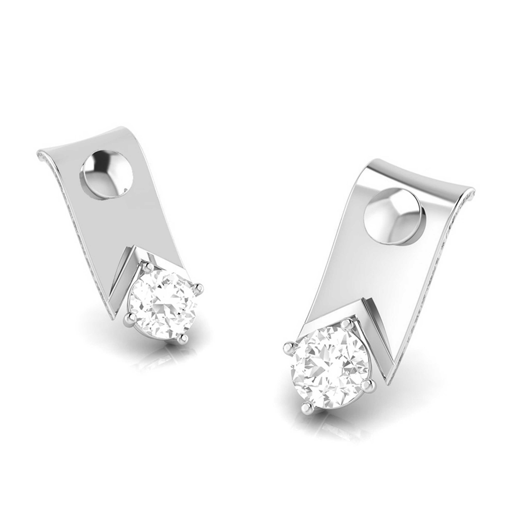 Jewelove™ Pendants & Earrings Designer Platinum with Solitaire Pendant Set for Women JL PT PE 78F