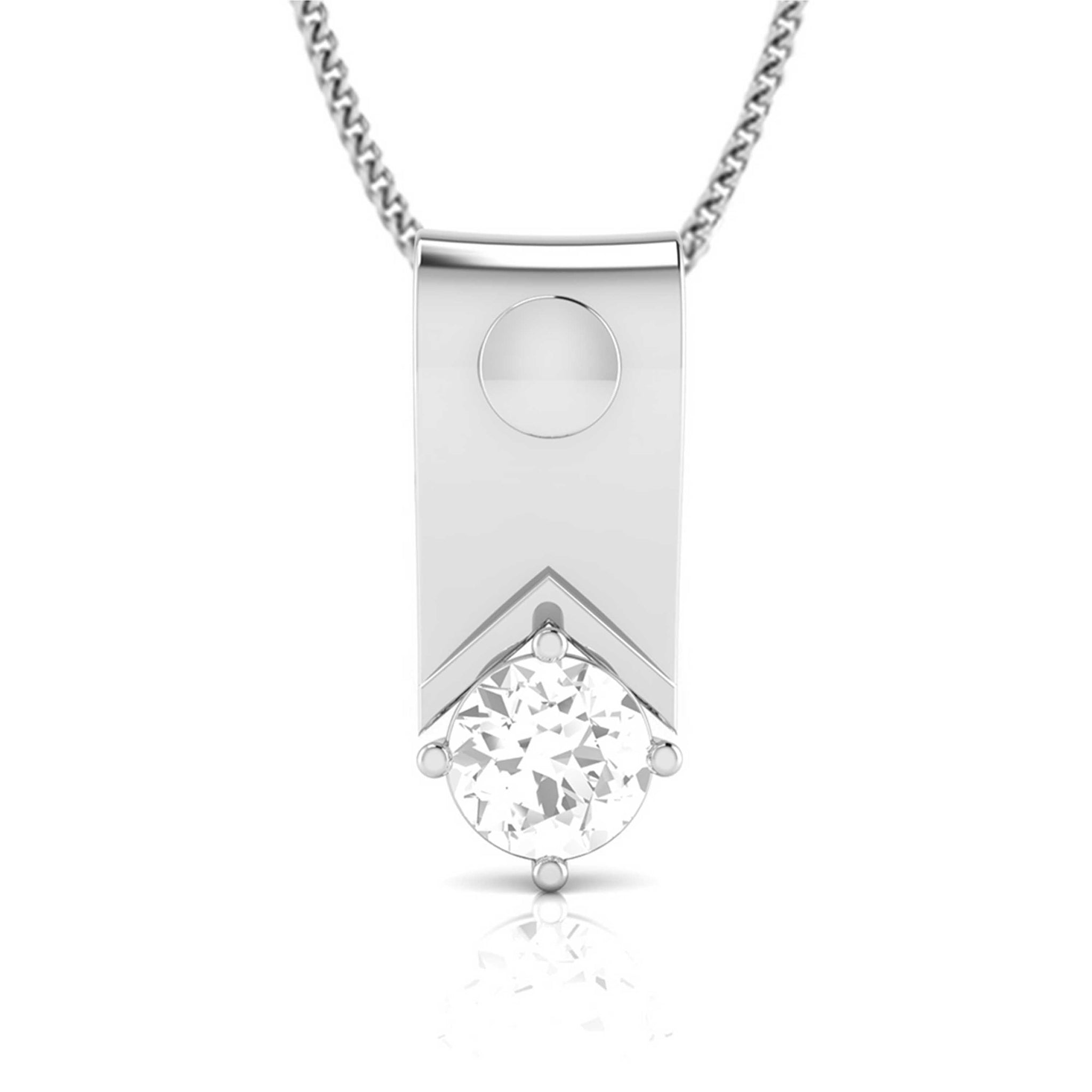 Jewelove™ Pendants & Earrings Pendant Designer Platinum with Solitaire Pendant Set for Women JL PT PE 78F