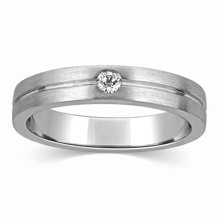 Kobelli Princess Modern Bezel Men's Engagement Ring (Certified)