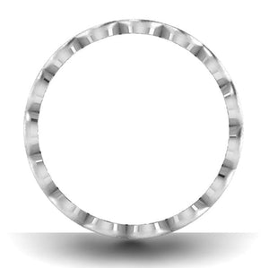 Circle View of Designer Slanting Platinum Love Bands JL PT 640