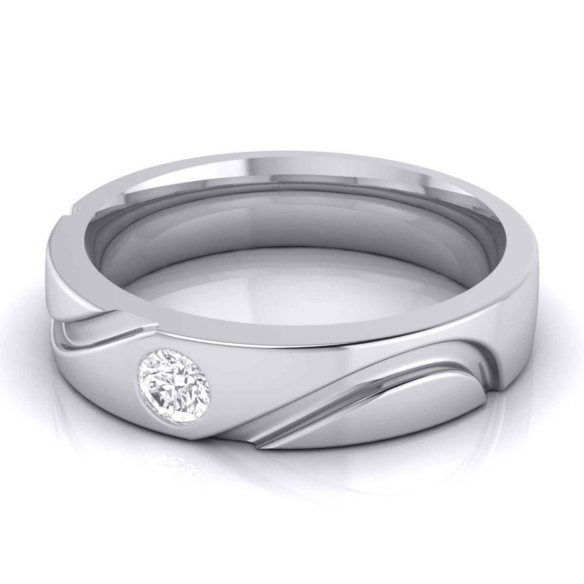 Jewelove™ Rings Designer Solitaire Platinum Couple Rings JL PT 583