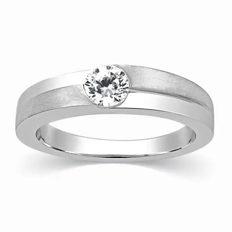 Mens Modern 14K Yellow Gold 2.0 Carat Princess White Sapphire Diamond Ring  G1094P-14KYGDWS - Etsy