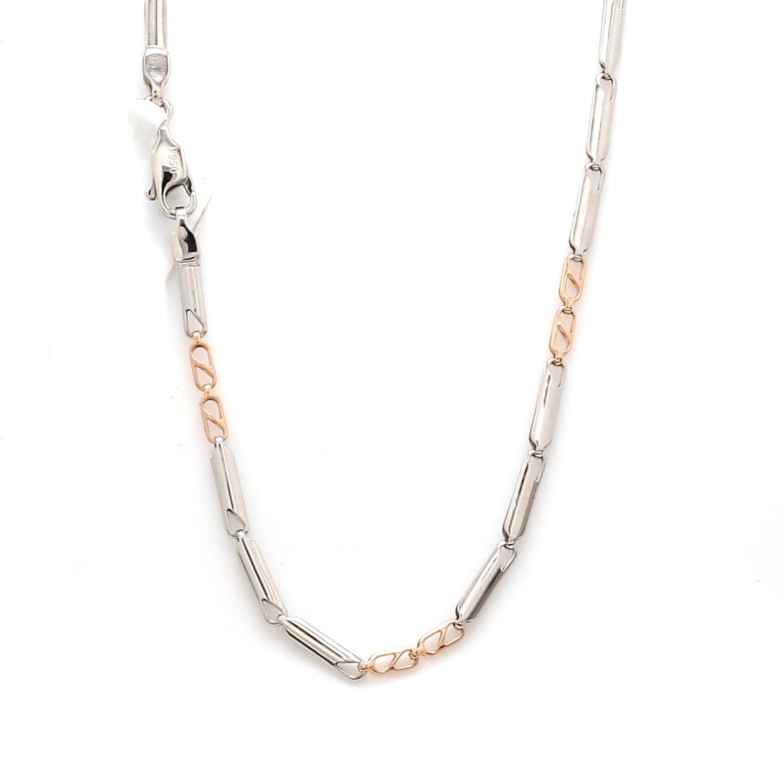 Jewelove™ Chains Designer Uni-Sex Platinum & Rose Gold Chain JL PT CH 1024