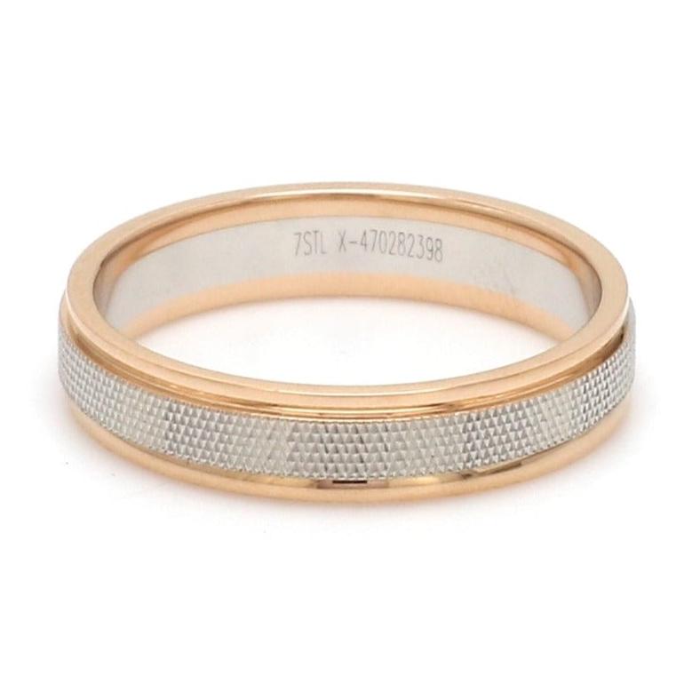 Jewelove™ Rings Designer Unisex Platinum & Rose Gold Couple Rings JL PT 1121