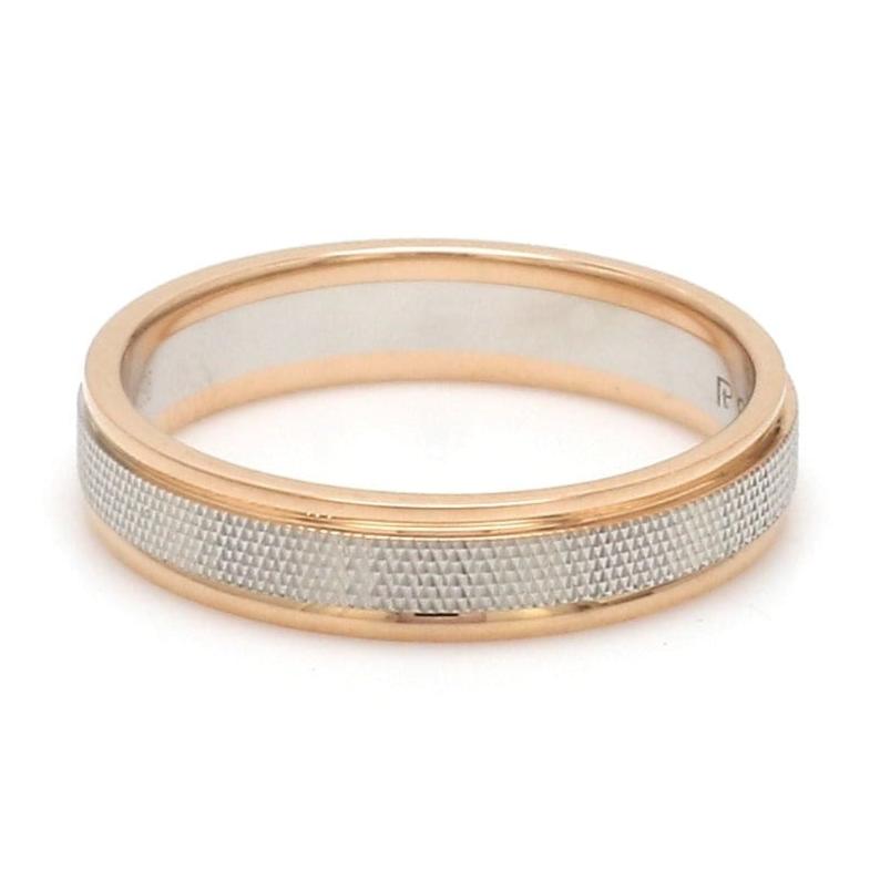 Jewelove™ Rings Designer Unisex Platinum & Rose Gold Couple Rings JL PT 1121