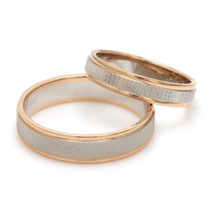 Jewelove™ Rings Designer Unisex Platinum & Rose Gold Couple Rings JL PT 1121