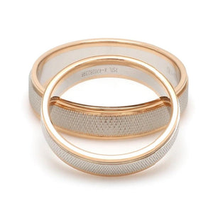 Jewelove™ Rings Designer Unisex Platinum & Rose Gold Couple Rings JL PT 1121