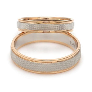 Jewelove™ Rings Designer Unisex Platinum & Rose Gold Couple Rings JL PT 1121