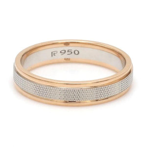 Jewelove™ Rings Women's Band only Designer Unisex Platinum & Rose Gold Couple Rings JL PT 1121