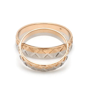 Jewelove™ Rings Designer Unisex Platinum & Rose Gold Couple Rings JL PT 1122