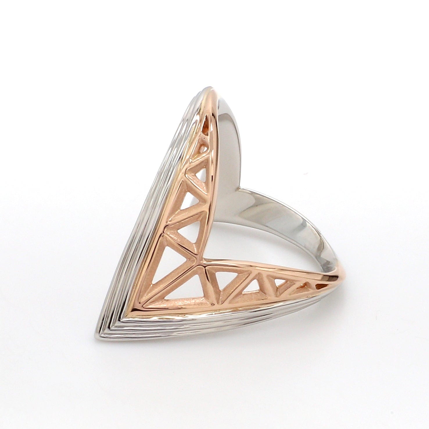 Ring – Plain And Cz Studded V Shape Set Of 3 | Gujjadi Swarna Jewellers