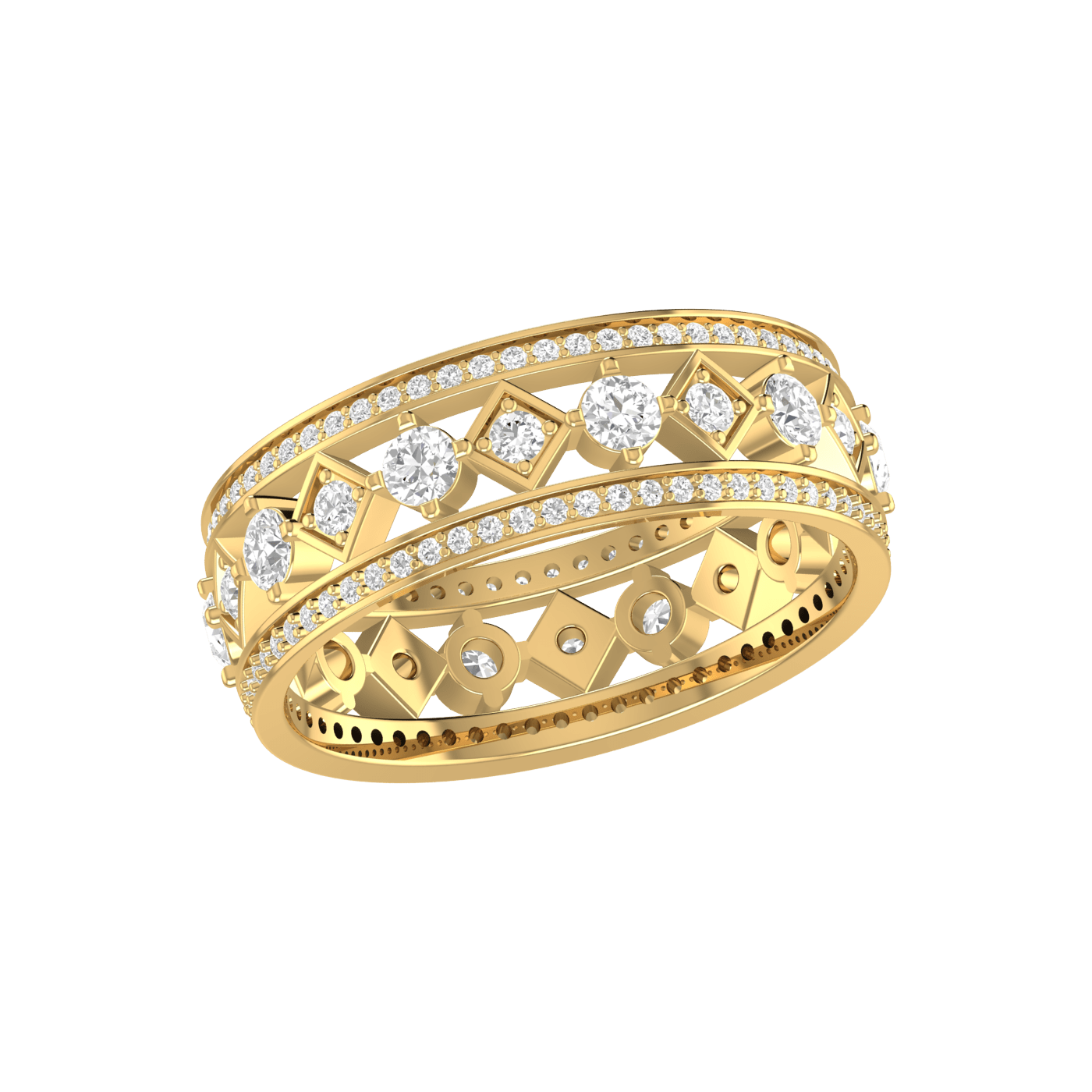 Jewelove™ Rings Designer Yellow Gold Diamond Wedding Ring JL AU RD RN 9289Y