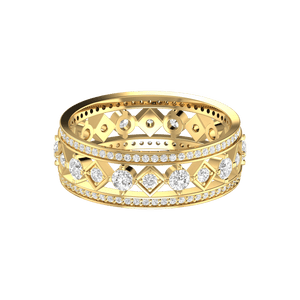 Jewelove™ Rings Designer Yellow Gold Diamond Wedding Ring JL AU RD RN 9289Y