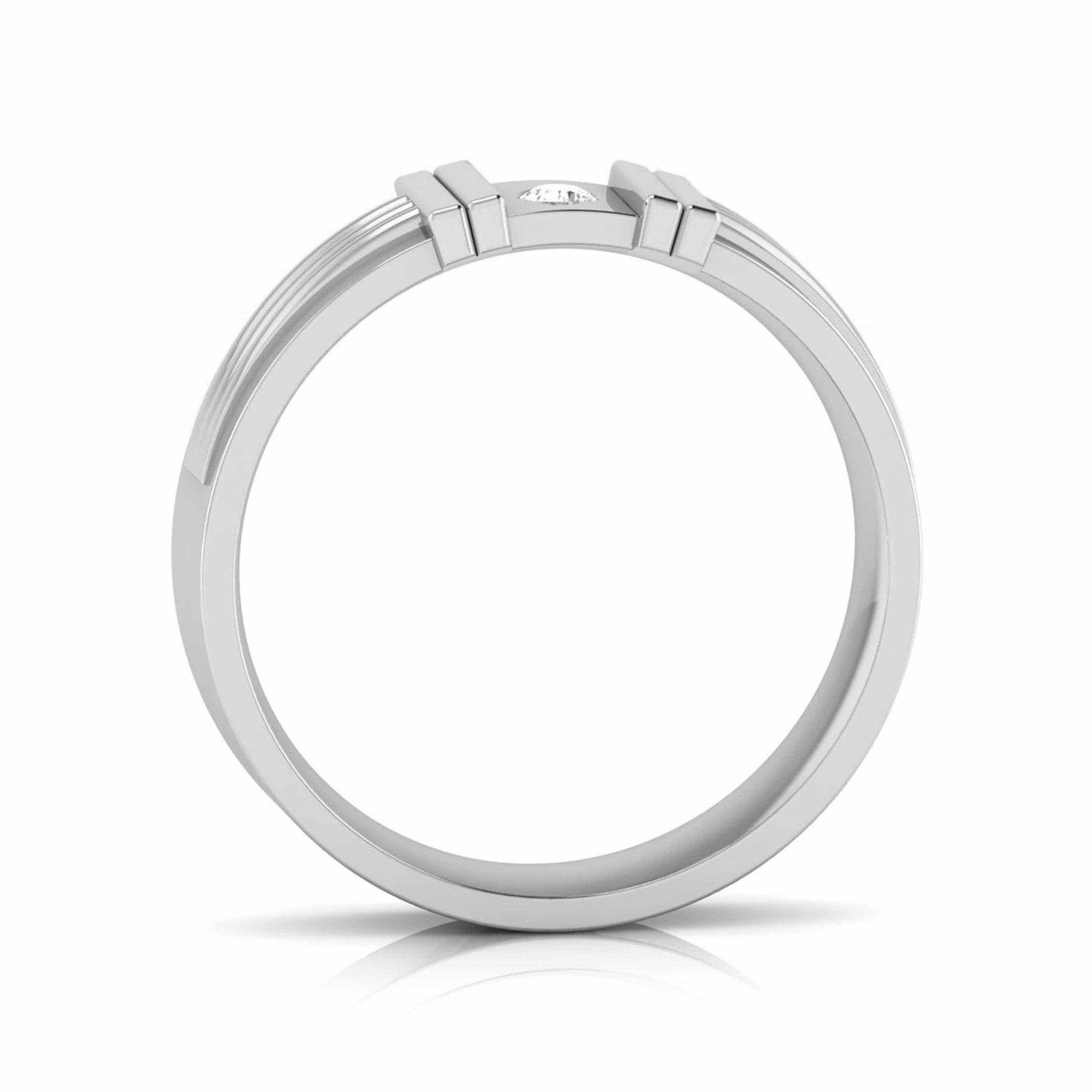 Jewelove™ Rings Desinger Platinum Single Diamond Couple Ring JL PT CB 111