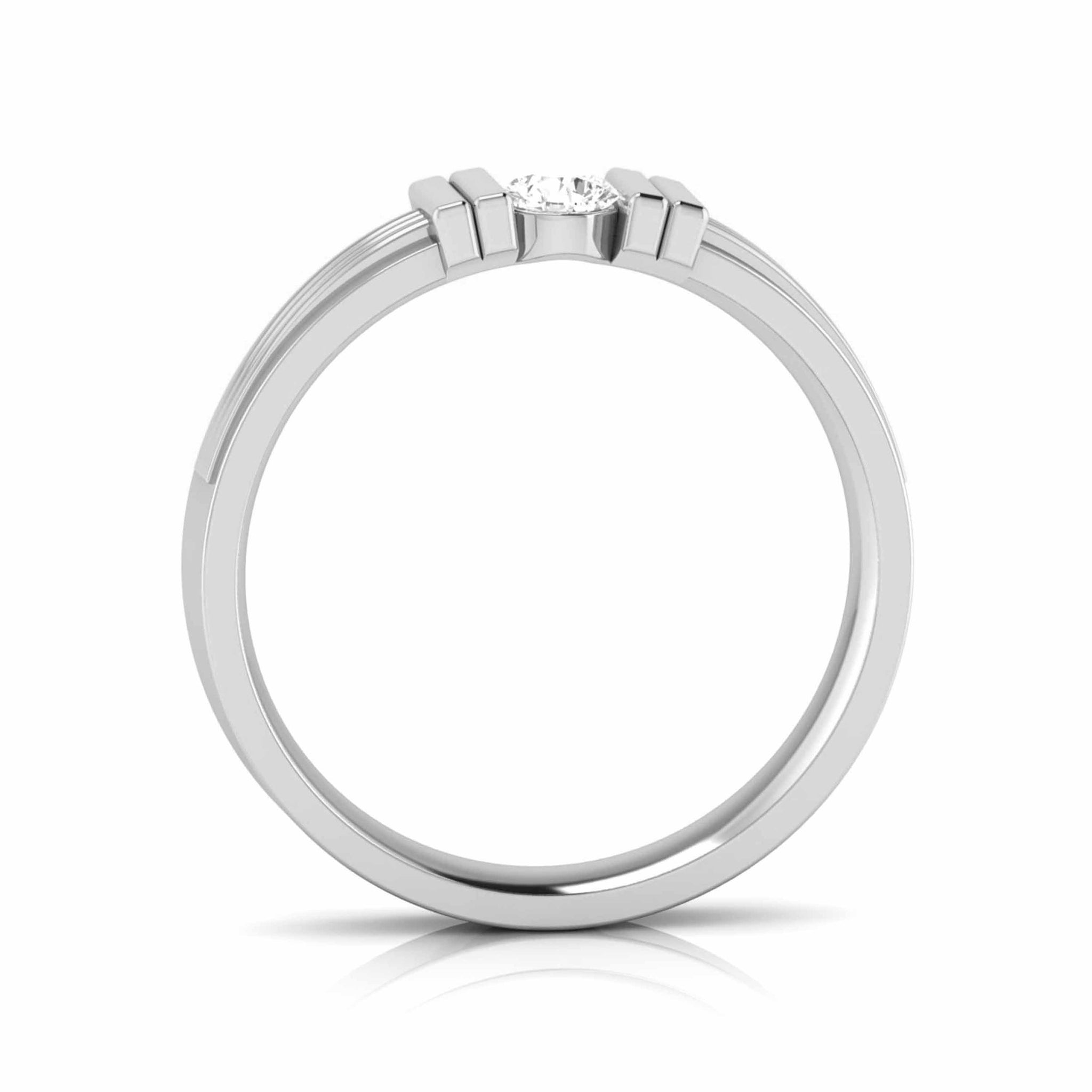 Jewelove™ Rings Desinger Platinum Single Diamond Couple Ring JL PT CB 111