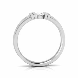 Jewelove™ Rings Desinger Platinum Single Diamond Couple Ring JL PT CB 111