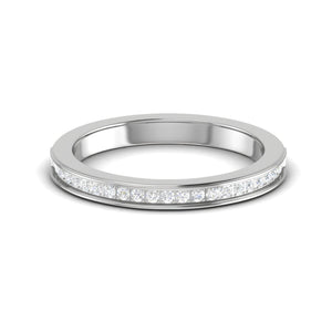 Jewelove™ Rings Women's Band only / SI IJ Diamond Half Eternity Platinum Ring for Women JL PT WB RD 140